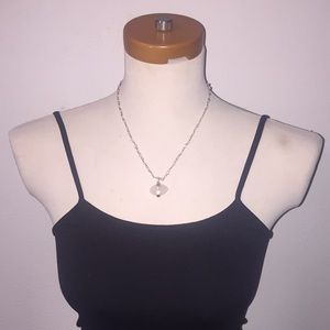 Canvas pink beaded gold chain necklace choker